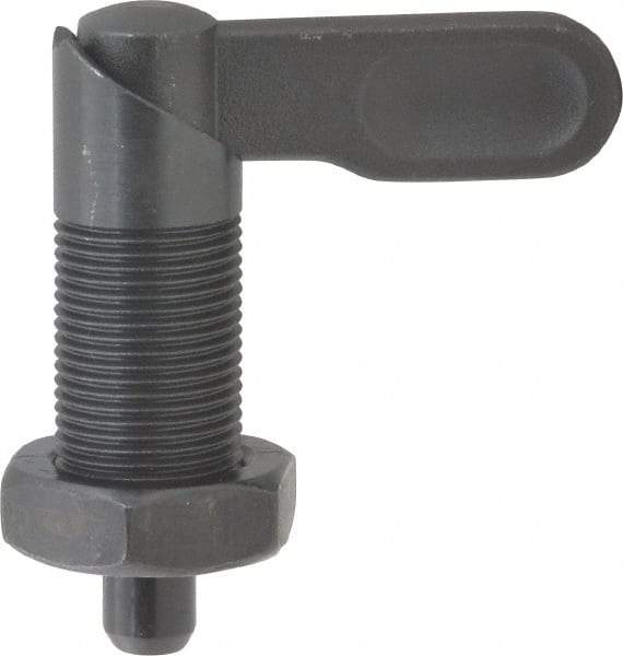 Gibraltar - M20x1.5, 35mm Thread Length, Straight Cam Action Indexing Plunger - 20mm Body Diam, 35mm Body Length, 50mm Handle Length, 12mm Plunger Projection - Makers Industrial Supply