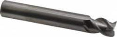 OSG - 3/8", 3 Flute, Single End, Solid Carbide, 0.02" Corner Radius End Mill - 2-1/2" OAL, 45° Helix, Right Hand Flute, 1/2" LOC, Right Hand Cut - Makers Industrial Supply