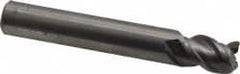 OSG - 3/8", 3 Flute, Single End, Solid Carbide, 0.03" Corner Radius End Mill - 2-1/2" OAL, 45° Helix, Right Hand Flute, 1/2" LOC, Right Hand Cut - Makers Industrial Supply