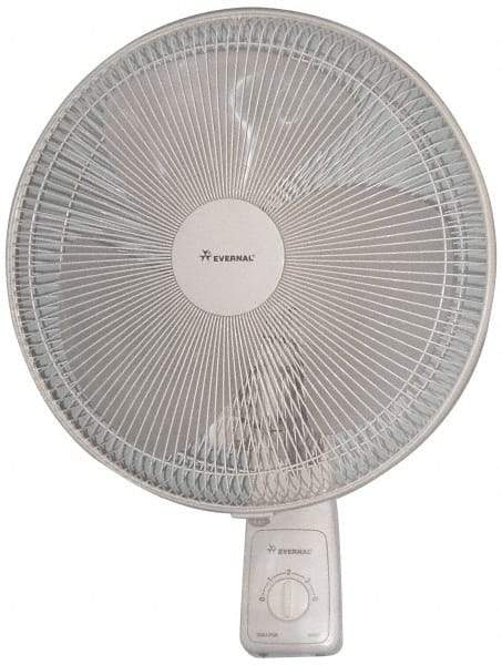 Comfort Zone - 16" Blade, 1/20 hp, 2,300 Max CFM, Single Phase Oscillating Wall Mounting Fan - 0.47 Amps, 120 Volts, 3 Speed - Makers Industrial Supply