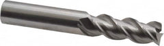 OSG - 3/8", 1" LOC, 3/8" Shank Diam, 2-1/2" OAL, 3 Flute, Solid Carbide Square End Mill - Single End, Uncoated, Spiral Flute, 45° Helix, Centercutting, Right Hand Cut, Right Hand Flute, Series 2042 - Makers Industrial Supply