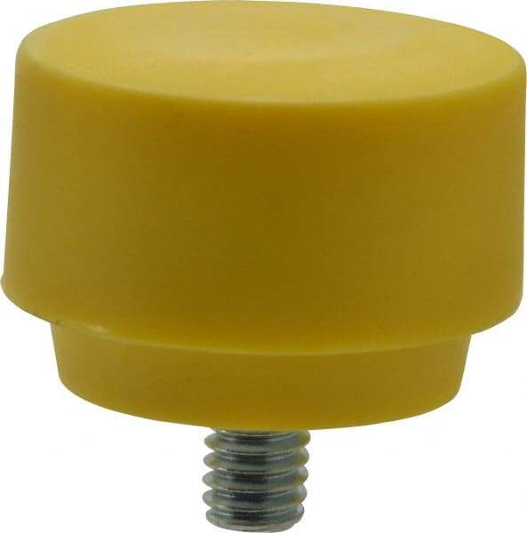 NUPLA - 1-1/2" Face Diam, Grade Extra Hard, Yellow Hammer Tip/Face - Plastic - Makers Industrial Supply