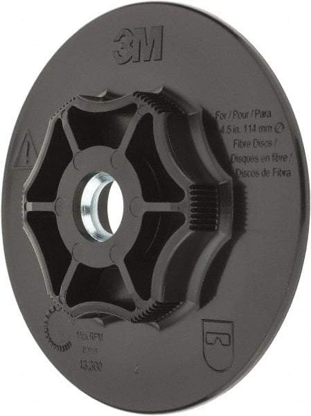 3M - 4-1/2" Diam Quick-Change Disc Backing Pad - Hard Density, 13,300 RPM, TN Compatible - Makers Industrial Supply