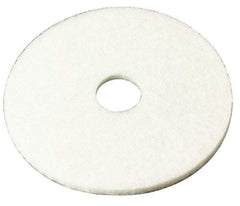 3M - Spray Buffing Pad - 17" Machine, White Pad, Polyester - Makers Industrial Supply