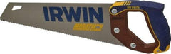 Irwin - 15" High Carbon Steel Blade Carpenter Saw - Wood Handle, ProTouch Handle over Hardwood, 18-1/2" OAL - Makers Industrial Supply