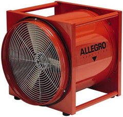 Allegro - 20" Inlet, Electric AC Axial Blower - 0.5 hp, 2,950 CFM (Two 90° Bends), 3,150 CFM (One 90° Bend) & 4,650 CFM (Free Air), Explosion Proof, 230 Max Voltage Rating - Makers Industrial Supply