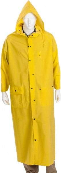 MCR Safety - Size 4XL, Yellow, Rain Jacket - 2 Pockets - Makers Industrial Supply