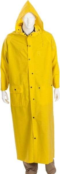 MCR Safety - Size XL, Yellow, Rain Jacket - 2 Pockets - Makers Industrial Supply