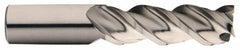 Minicut International - 5/8", 3 Flute, Single End, Powdered Metal, Corner Chamfer End Mill - 3-3/4" OAL, 43.5° Helix, Right Hand Flute, 1-5/8" LOC, Right Hand Cut - Makers Industrial Supply