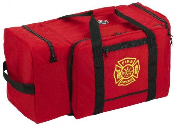 Ergodyne - 3 Pocket, 7,280 Cubic Inch, 1000D Nylon Empty Gear Bag - 21 Inch Wide x 15 Inch Deep x 16 Inch High, Red, Fire and Rescue Logo, Model No. 5005 - Makers Industrial Supply