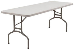 NPS - 72" Long x 30" Wide x 29-1/2" High, Lightweight Folding Table - Light Gray - Makers Industrial Supply