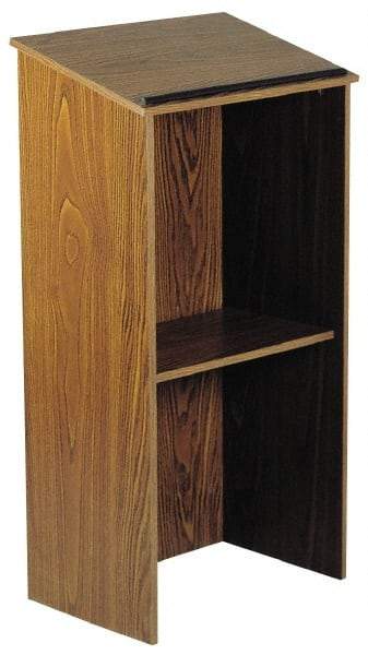 Oklahoma Sound - Mahogany Full Floor Lectern - 16" Deep x 23" Wide - Makers Industrial Supply