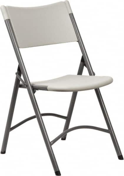 NPS - 18" Wide x 16-5/8" Deep x 32" High, Molded Resin Folding Chair - Gray - Makers Industrial Supply