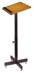 Oklahoma Sound - Medium Oak Portable Lectern - 16" Deep x 20" Wide x 30-44" High - Makers Industrial Supply