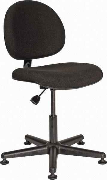 Bevco - Adjustable Chair - 18" Wide x 18" Deep, Olefin Seat, Black - Makers Industrial Supply