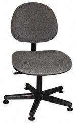 Bevco - Adjustable Chair - 18" Wide x 18" Deep, Olefin Seat, Gray - Makers Industrial Supply