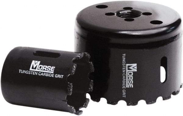 M.K. MORSE - 3-3/4" Diam, 1-15/16" Cutting Depth, Hole Saw - Carbide Grit Saw, Gulleted Edge - Makers Industrial Supply