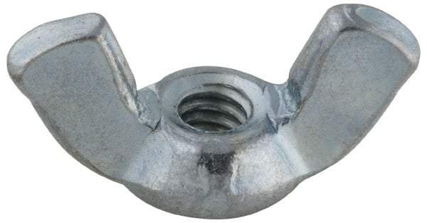 Value Collection - #10-24 UNC, Steel Standard Wing Nut - Grade 2, 0.91" Wing Span, 0.47" Wing Span - Makers Industrial Supply