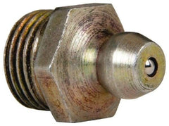 Value Collection - Straight Head Angle, 1/8 NPT Steel Standard Grease Fitting - 11.11mm Hex - Makers Industrial Supply