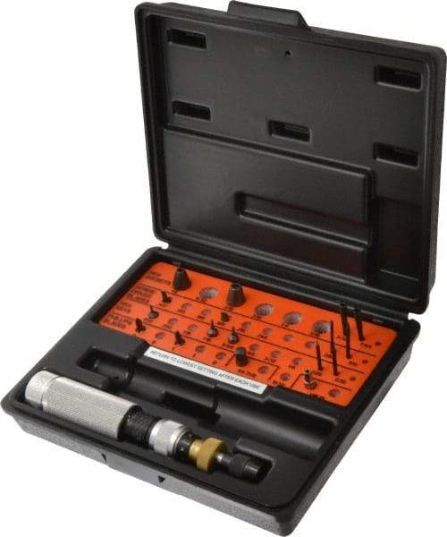 Apex - 18 Piece, 2 to 6-1/4 In/Lb, Torque Limiting Screwdriver Kit - 1/4" Drive, 20 In/oz Graduation - Makers Industrial Supply