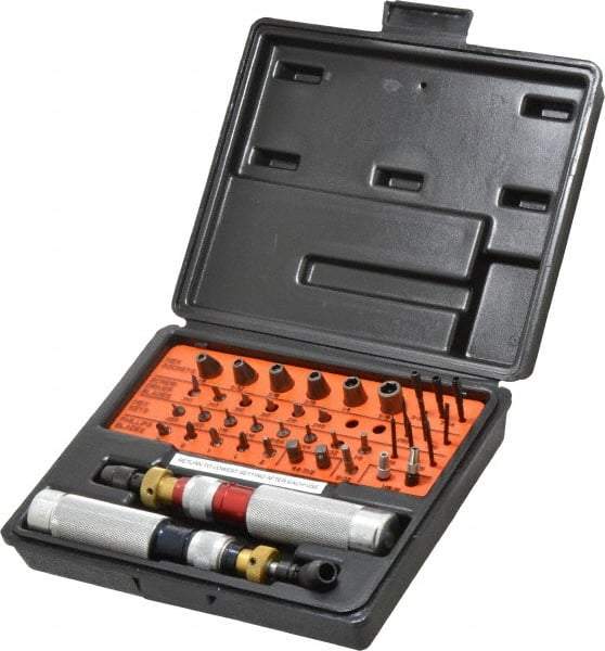 Apex - 41 Piece, 6 to 30 In/Lb, Torque Limiting Screwdriver Kit - 1/4" Drive - Makers Industrial Supply