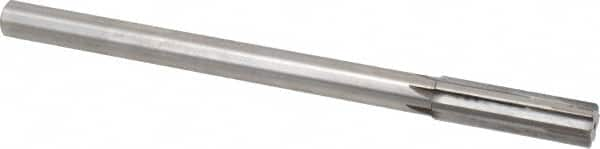 Made in USA - 0.634" Carbide-Tipped 6 Flute Chucking Reamer - Straight Flute, 9/16" Straight Shank, 2-1/4" Flute Length, 9" OAL - Makers Industrial Supply