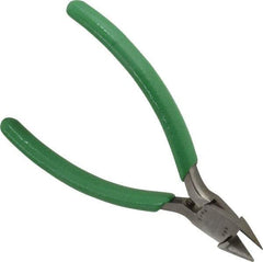 Xcelite - 4" OAL, Semi-Flush Wire Cutter - 13/32" Jaw Length x 7/16" Jaw Width, Slim Tapered Head, ESD Cushion Handle - Makers Industrial Supply