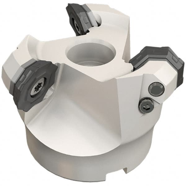 Iscar - 5" Cut Diam, 1-1/2" Arbor Hole, 0.087 (FF OFMW), 0.18 (OF...), 0.39 (RF...)" Max Depth of Cut, 42° Indexable Chamfer & Angle Face Mill - Exact Industrial Supply