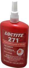 Loctite - 250 mL Bottle, Red, High Strength Liquid Threadlocker - Series 271, 24 hr Full Cure Time, Hand Tool, Heat Removal - Makers Industrial Supply