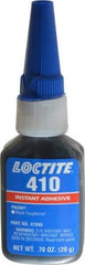 Loctite - 0.70 oz Bottle Black Instant Adhesive - Series 410, 90 sec Fixture Time, 24 hr Full Cure Time, Bonds to Metal, Plastic & Rubber - Makers Industrial Supply