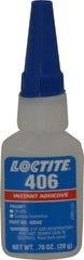 Loctite - 0.70 oz Bottle Clear Instant Adhesive - Series 406, 15 sec Fixture Time, 24 hr Full Cure Time, Bonds to Plastic & Rubber - Makers Industrial Supply