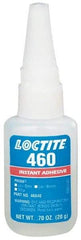 Loctite - 0.70 oz Bottle Tan Instant Adhesive - Series 460, 50 sec Fixture Time, 24 hr Full Cure Time, Bonds to Plastic & Rubber - Makers Industrial Supply