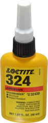 Loctite - 50 mL Bottle Structural Adhesive - 5 min Working Time, 3,000 to 3,600 psi Shear Strength, Series 324 - Makers Industrial Supply