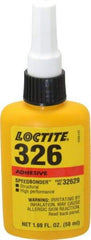 Loctite - 50 mL Bottle Structural Adhesive - 1 min Working Time, 2,200 psi Shear Strength, Series 326 - Makers Industrial Supply