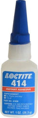 Loctite - 1 oz Bottle Clear Instant Adhesive - Series 414, 20 sec Fixture Time, 24 hr Full Cure Time, Bonds to Metal, Plastic & Rubber - Makers Industrial Supply