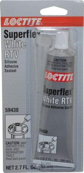 Loctite - 80 mL Tube White RTV Silicone Joint Sealant - 30 min Tack Free Dry Time, 24 hr Full Cure Time, Series 135 - Makers Industrial Supply