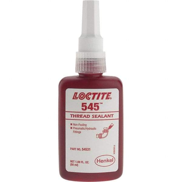 Loctite - 50 mL Bottle, Purple, Liquid Threadlocker - Series 545, 24 hr Full Cure Time, Hand Tool Removal - Makers Industrial Supply