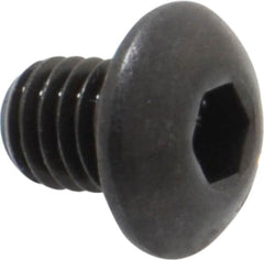 Value Collection - #10-32 UNF Hex Socket Drive, Button Screw - Alloy Steel, Black Oxide Finish, 1/4" Length Under Head - Makers Industrial Supply