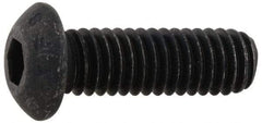 Value Collection - #10-24 UNC Hex Socket Drive, Button Screw - Alloy Steel, Black Oxide Finish, 3/8" Length Under Head - Makers Industrial Supply