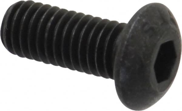 Value Collection - #10-32 UNF Hex Socket Drive, Button Screw - Alloy Steel, Black Oxide Finish, 1/2" Length Under Head - Makers Industrial Supply