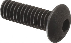 Value Collection - #8-32 UNC Hex Socket Drive, Button Screw - Alloy Steel, Black Oxide Finish, 1/2" Length Under Head - Makers Industrial Supply