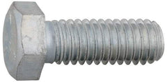 Made in North America - 1/4-20 UNC, 3" Length Under Head Hex Head Cap Screw - Partially Threaded, Grade 5 Steel, Zinc-Plated Finish, 7/16" Hex - Makers Industrial Supply