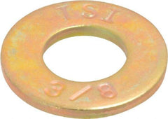 Made in USA - 3/8" Screw, Grade 8 Alloy Steel SAE Flat Washer - 13/32" ID x 13/16" OD, 1/16" Thick - Makers Industrial Supply