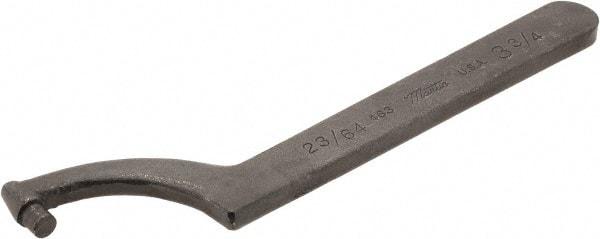 Martin Tools - 3-3/4" Capacity, Pin Spanner Wrench - 9-1/2" OAL, 11/32" Hook Pin Height - Makers Industrial Supply