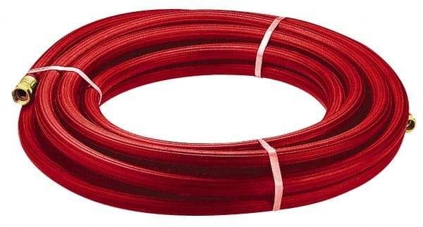 Parker - 25' Long, 3/4" Male x Female GHT, -40 to 200°F, Rubber High Temp & High Pressure Hose - 5/8" ID, Red, 125 psi - Makers Industrial Supply