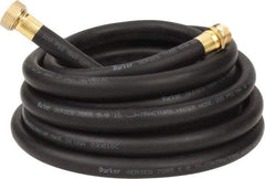 Parker - 25' Long Contractor Hose - 5/8" Diam, 3/4" GHT, Rubber, 100 psi, Black - Makers Industrial Supply