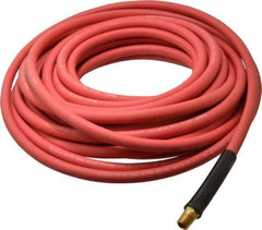 Parker - 1/4" ID x 1/2" OD 50' Long Multipurpose Air Hose - MNPT x MNPT Ends, 300 Working psi, -40 to 212°F, 1/4" Fitting, Red - Makers Industrial Supply