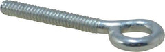 Gibraltar - #10-24, Zinc-Plated Finish, Steel Wire Turned Open Eye Bolt - 1-1/4" Thread Length, 5/16" ID x 11/16" OD, 1-3/8" Shank Length - Makers Industrial Supply