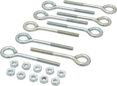 Gibraltar - 1/4-20, Zinc-Plated Finish, Steel Wire Turned Open Eye Bolt - 1-1/4" Thread Length, 1/2" ID x 1" OD, 2-1/2" Shank Length - Makers Industrial Supply