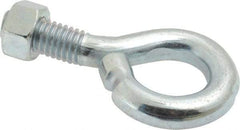 Gibraltar - 3/8-16, Zinc-Plated Finish, Steel Wire Turned Open Eye Bolt - 7/8" Thread Length, 3/4" ID x 1-3/8" OD, 1" Shank Length - Makers Industrial Supply